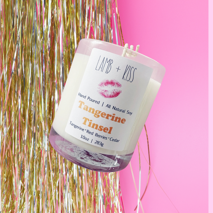 TANGERINE TINSEL CANDLES